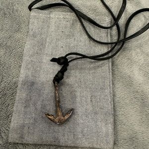 Miansai anchor bracelet silver, used, and comes with bracelet bag